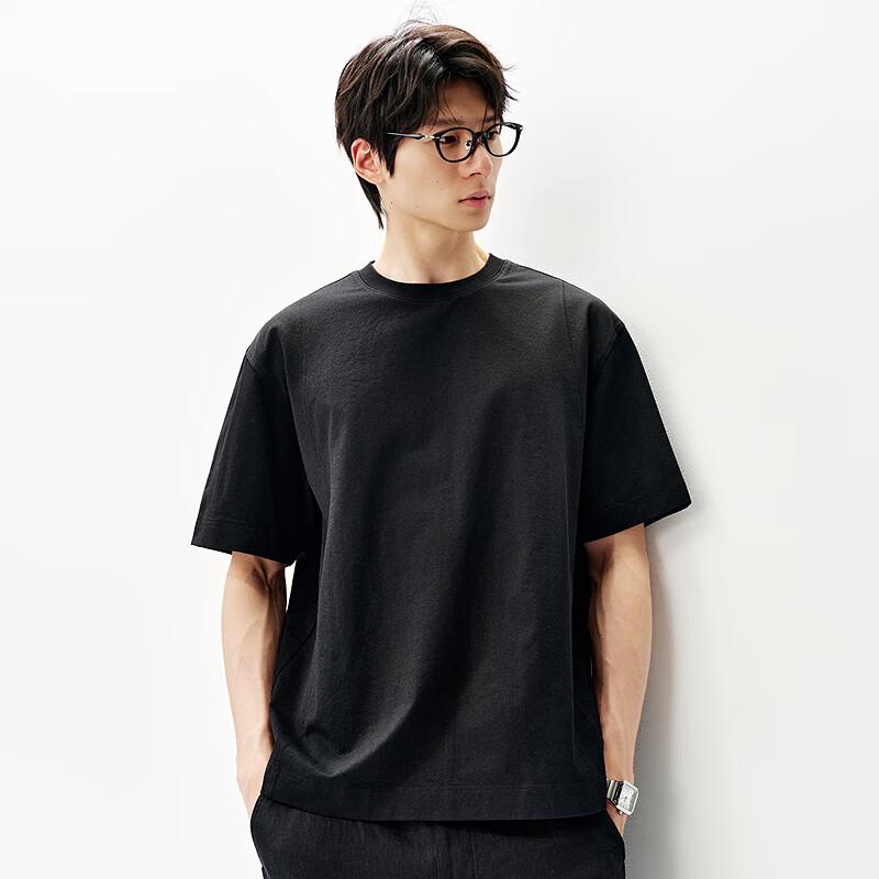 

Men s Strong Twist Wrinkle Texture Loose T-Shirt M