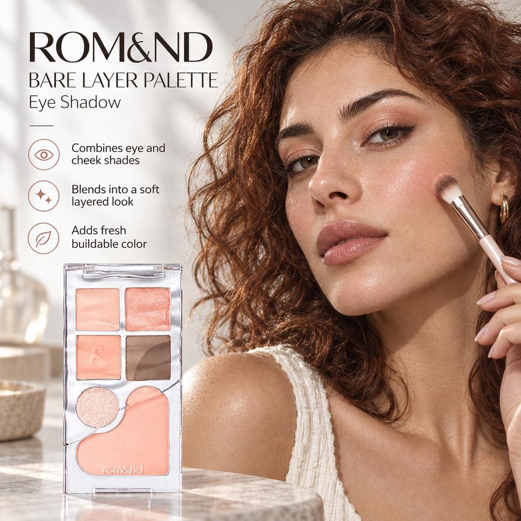 Rom&nd ROMAND Bare Layer Palette Eye Shadow Cheek Palette 14g K-Beauty