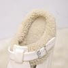 Waterproof Eva Furry Mules Slippers Women Winter Metal Buckle Warm Plush Slippers Soft Thick Bottom Non Slip Indoor Shoes(Order A Size Up)