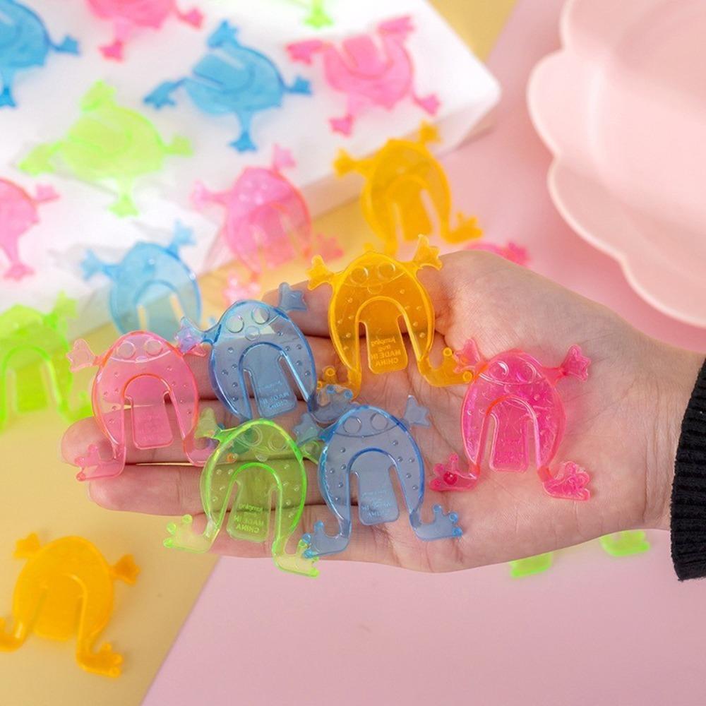 

Plastic Funny Toys Transparent/solid Color Frog Toys New Jumping Frog