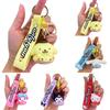 Kuromi-cinnamonroll Keychain W/pom Pom Purin Pendant-xmas Kids Gift Keyring Donut