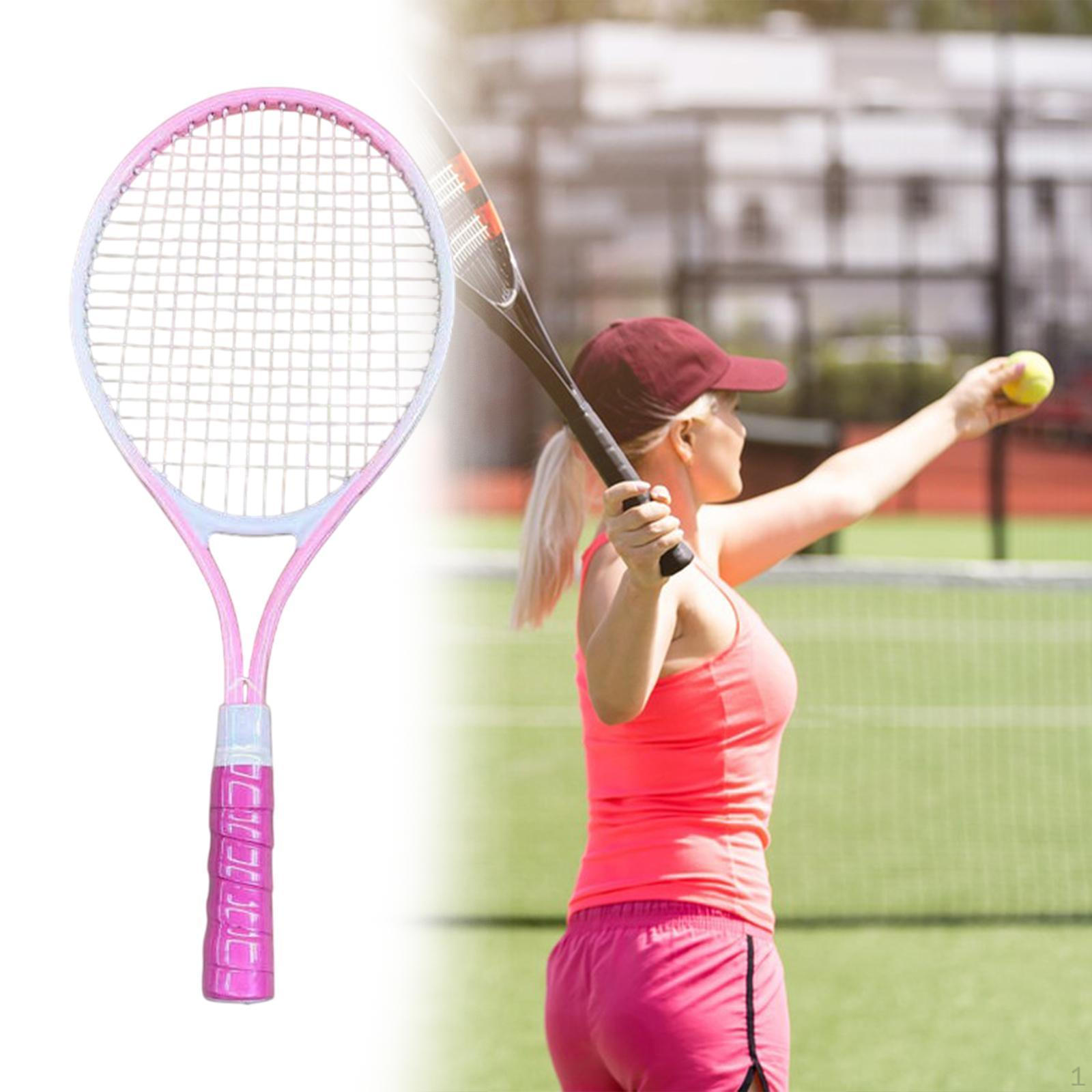 

Теннисная ракетка с высокопрочными нейлоновыми струнами, ракеточное оборудование для сада Pink