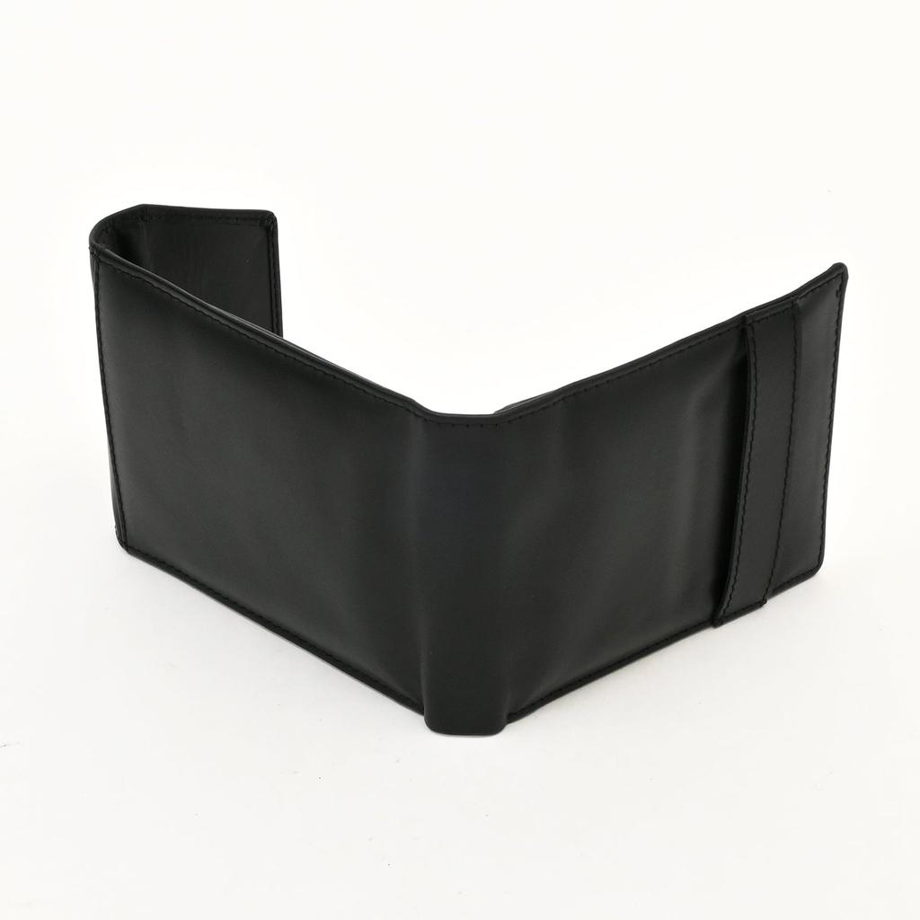 Men's Leather Wallet 3S Napblk -Premium Black Napa Leather Slim Wallet with Coin Pocket & 6 Card Slots - Luxury Handcrafted Gents Wallet