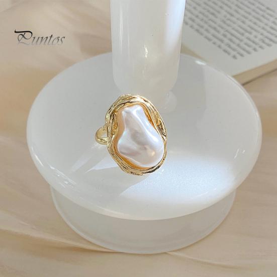 

Элегантное женское открытое кольцо неправильной формы с искусственным жемчугом, изысканные ювелирные изделия из сплава, модное кольцо на палец, аксессуары для банкетной вечеринки, ювелирное изделие, подарок