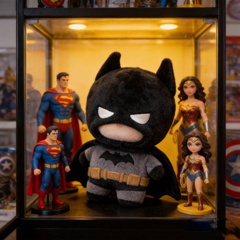 Batman Bruce Wayne Plush Toy With Batthemed Headgear For Teens And Collectors