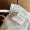 Quilted Quilted Earphone Bag Cute Mini Toast Bag Card Bag Coin Purse Hanging Bag with Hook
