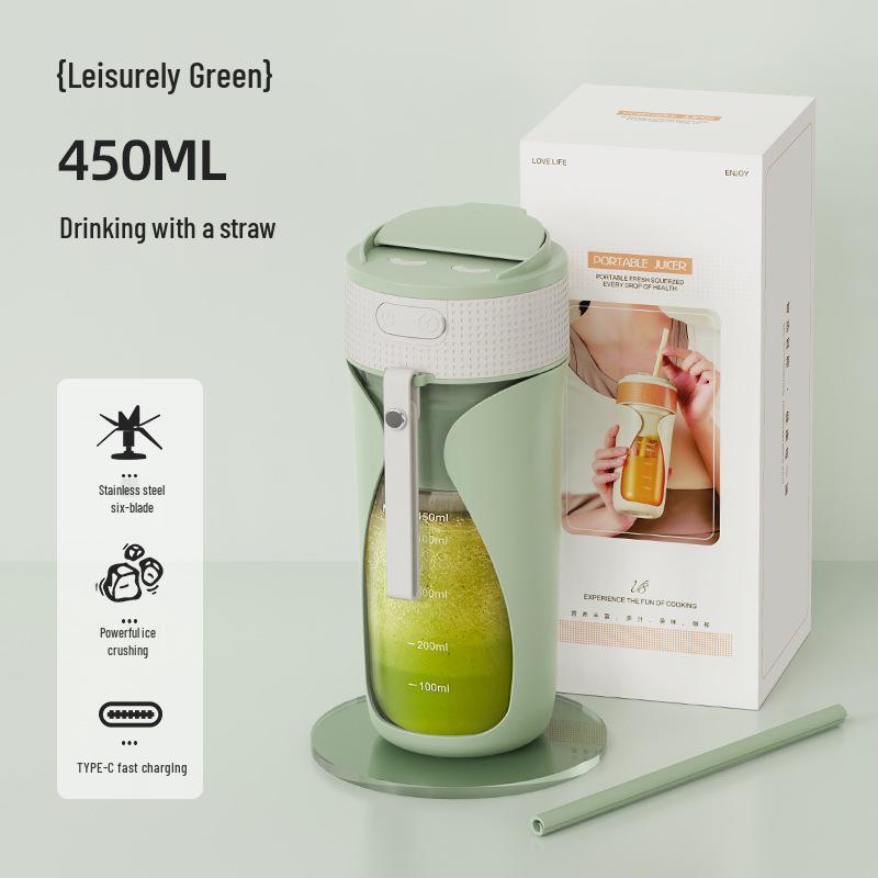 Xin Bai Lu Portable Wireless Charging Multifunctional Electric Juice Cup Juice Cup [450ML]