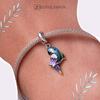 Charms Papagei Bunt S925 Perle Perlen Zirkonia Vogel Anhänger