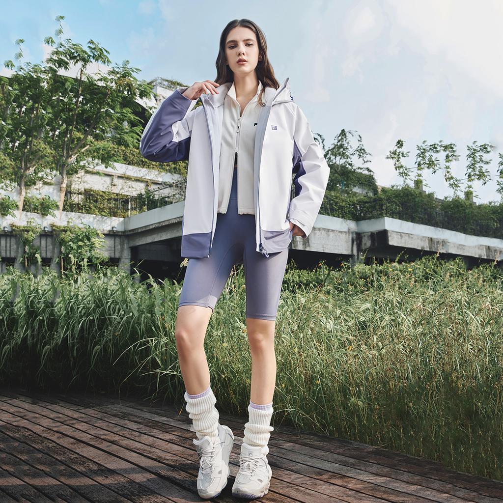 FILA Fitness Breathable Shell Three-In-One Detachable Minimalist Casual Sports Outdoor Hooded Waterproof Windproof Durable Warm Jacket A51U541704F-PU