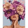 Paint by Numbers with Frame Paintings To Paint - Floral Lady 40X50 Cm