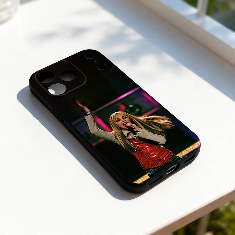 H-Hannah M-Montana-ES Cool Phone Case For iPhone 17,16,15,14,13,12,11,Pro,Max,Plus,E,SE4,Air,Mini Black Precise Hole Matching
