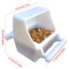 Hanging Bird Feeders for Cage Plastic Food Container with Perch for Parakeets