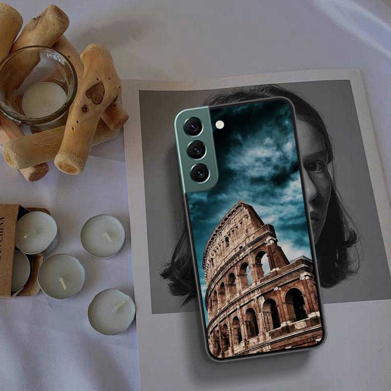 Colosseum Rome Italy Phone Case For Samsung S25 Edge S24 FE Galaxy S22 Ultra S21 Plus S20 S23 S10 Plus Cover Silicone Soft Coque