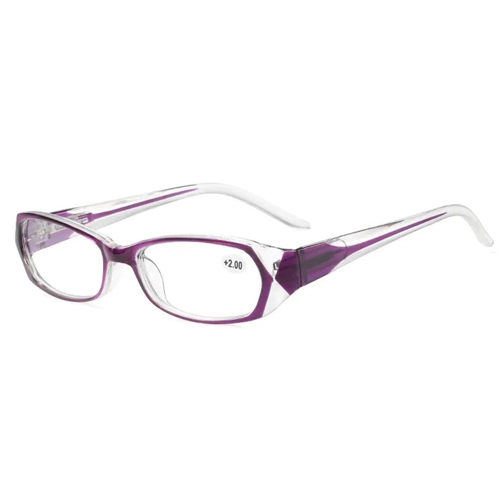 

Fashion Retro Anti-blue Reading Reading Glasses Ladies Reading Glasses Computer Prescription Glasses +100 To +400 use good +400 фіолетовий