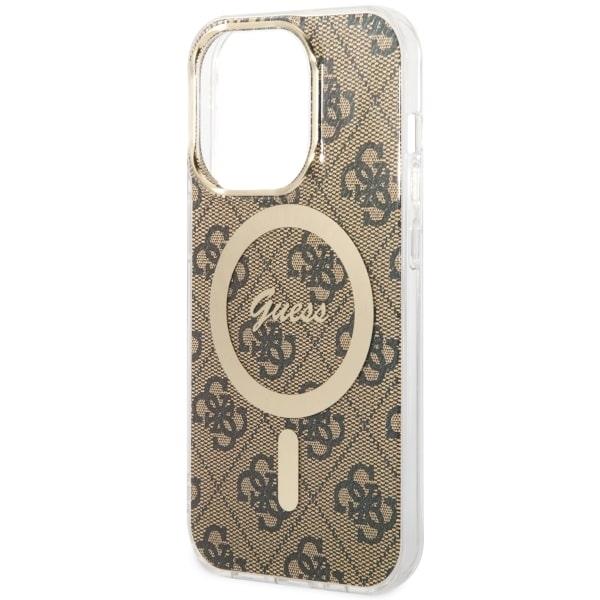 Etui do iPhone 14 Pro Guess MagSafe Brązowe