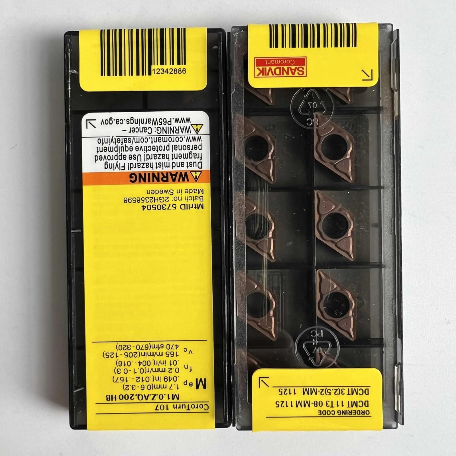 

Original Sandvik / DCMT11T308-MM 1125 / CNC lathe carbide blade 10 PCS