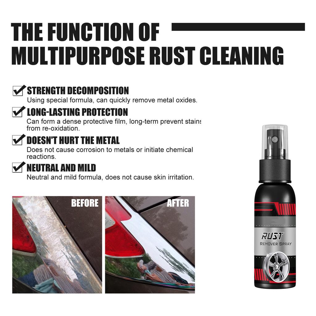 Multifunctional Metal Clean Remover,Car Metal Clean Spray,Water Based Metal Paint Clean Converter Car Maintenance Cleaning 100/200/300/500ml