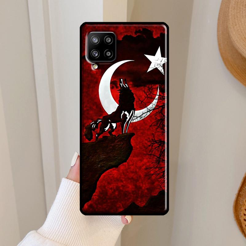 Turk Wolf Turkey Flag Case For Samsung Galaxy A06 A05 A16 A26 A36 A56 A33 A32 A52 A15 A53 A13 A34 A54 A14 A35 A55