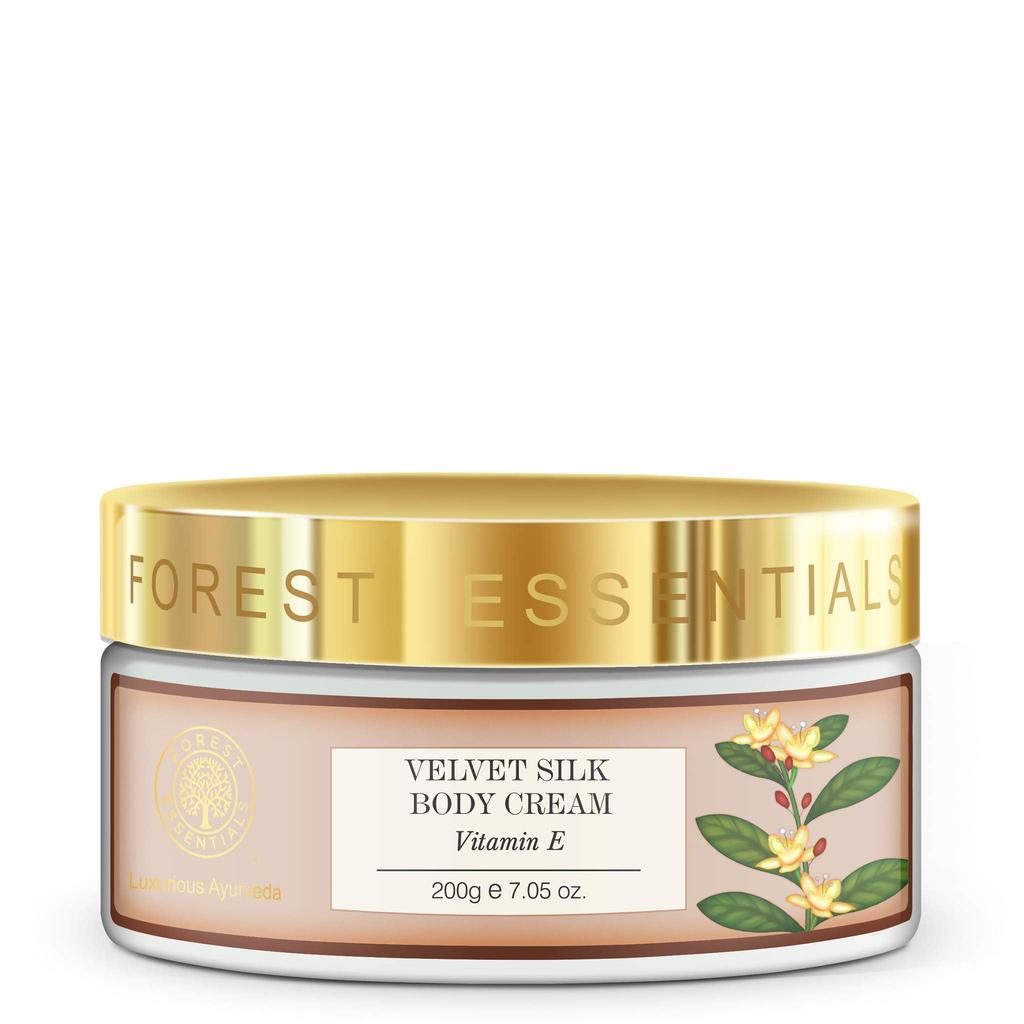 Forest Essentials Velvet Silk Body Cream Vitamin E - 200 gms