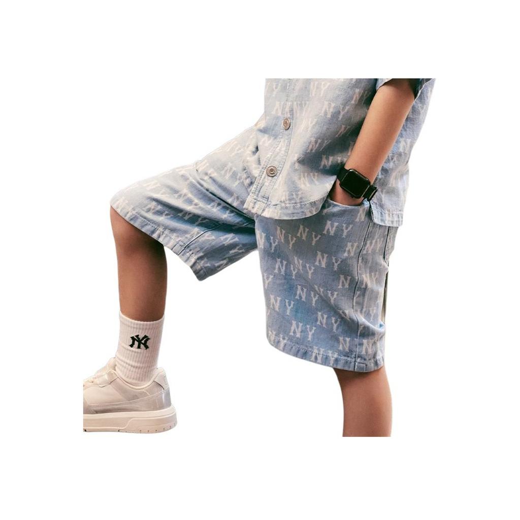 New MLB SS24 Shorts Kids' Light Blue 7ASMM0543-50BLL