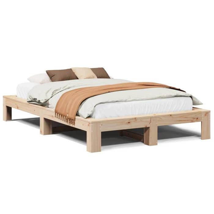 VidaXL Bed Frames Without Mattress 120x190 Cm Solid Pine Wood 3308750