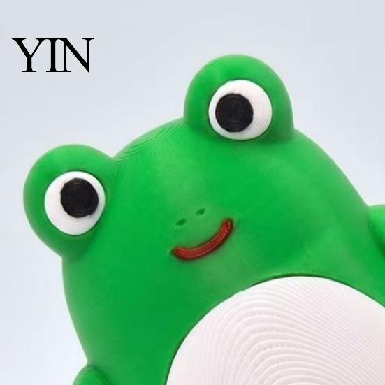 Safe Rounded Edge Playthings 3D Printed Mini Frog Tumbler Toy, Roly-Poly Wobbling Cartoon Miniature Figures, Early Education Enlightenment Tools