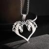 Exquisite Stainless Steel Horse Head Pendant Necklace for Men Women Fashion Statement Animal Zodiac Jewelry Keepsake Gift