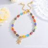 Colorful Crystal Bead Pendant Bracelet, Trendy European and American Fashion