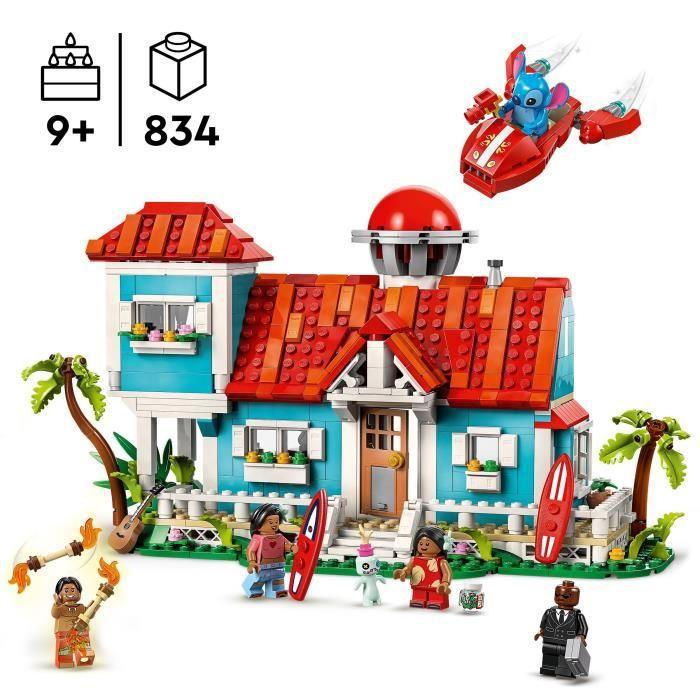 LEGO | Disney La Maison sur la Plage de Lilo et Stitch, Jeu de Construction pour les Enfants et les Fans 43268