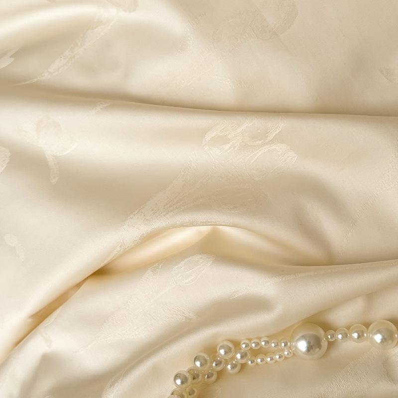 Class A Maternal Infant Grade High-End Long-Staple Cotton Cotton Jacquard 4-Pcs Set Pure Cotton Bed Sheet Quilt Cover Light Luxury Bedding 4