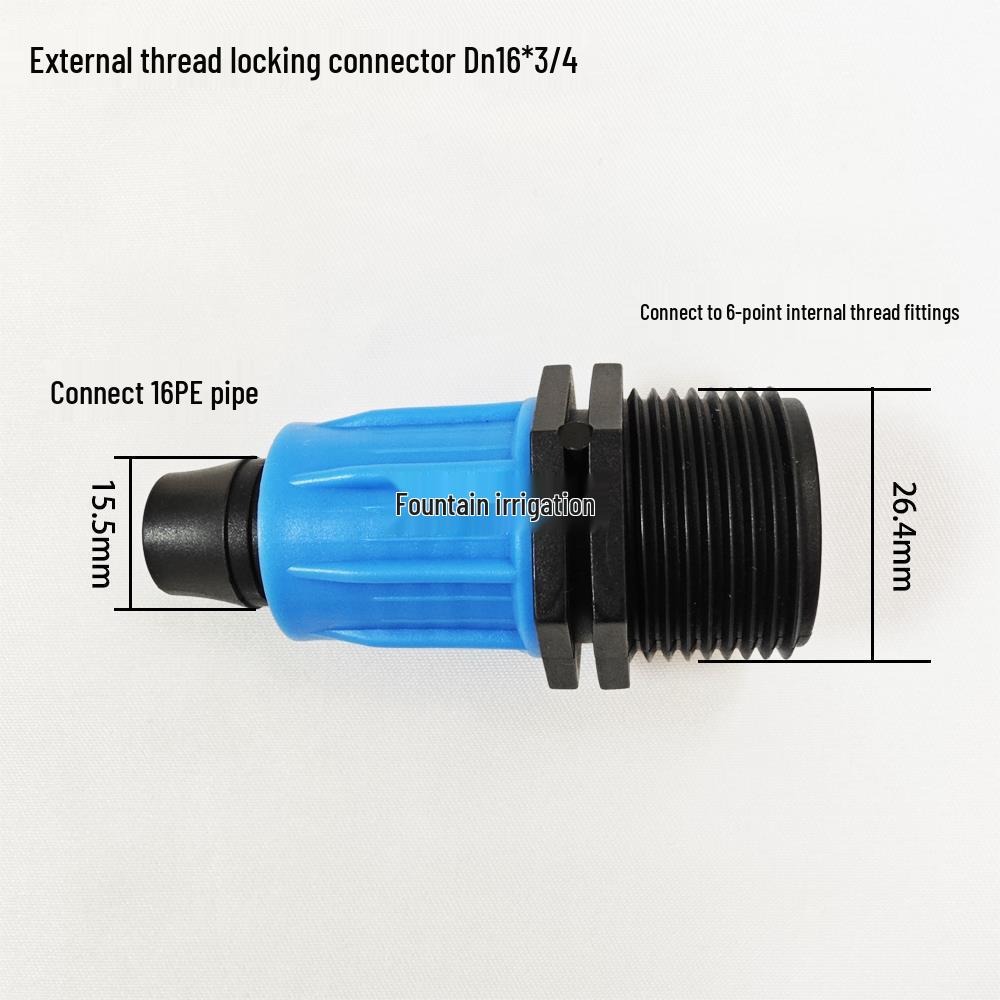 16PE Pipe Fittings: Straight Connector, Elbow Tee, Plug, Side Outlet, Drip Irrigation Valve, Sprinkler Connector, Drip Tube Switch