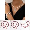Heart Shaped Pearl Necklace And Bracelet Set For Women With Handcrafted Design For Fashionable Office Wear