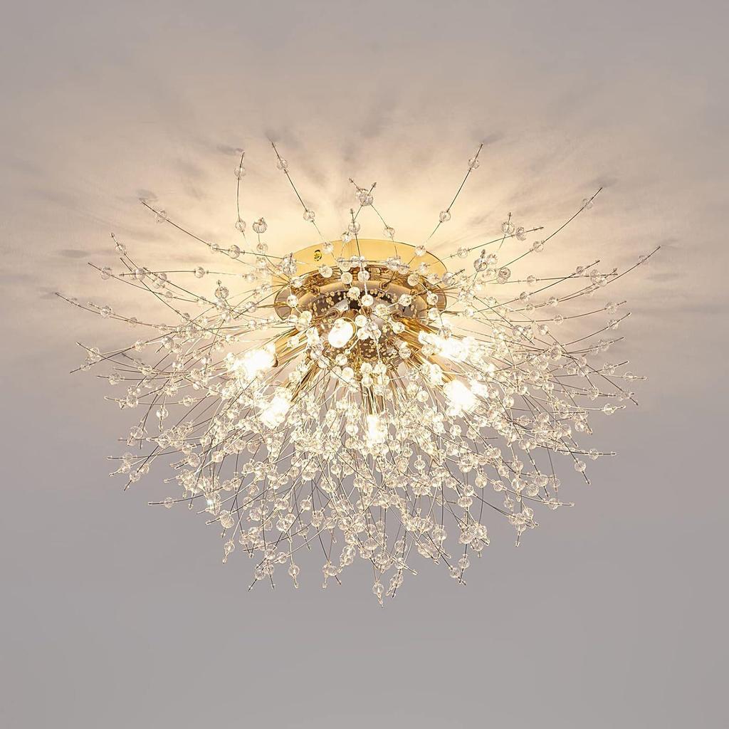 Dandelion Crystal Fireworks Ceiling Light for Nordic Bedrooms and Living Rooms