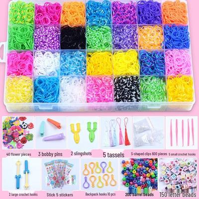 Rainbow Rubber Band DIY Weaving Machine for Kids – Create Colorful Bracelets and Crafts with 28, 32 Grid Loom