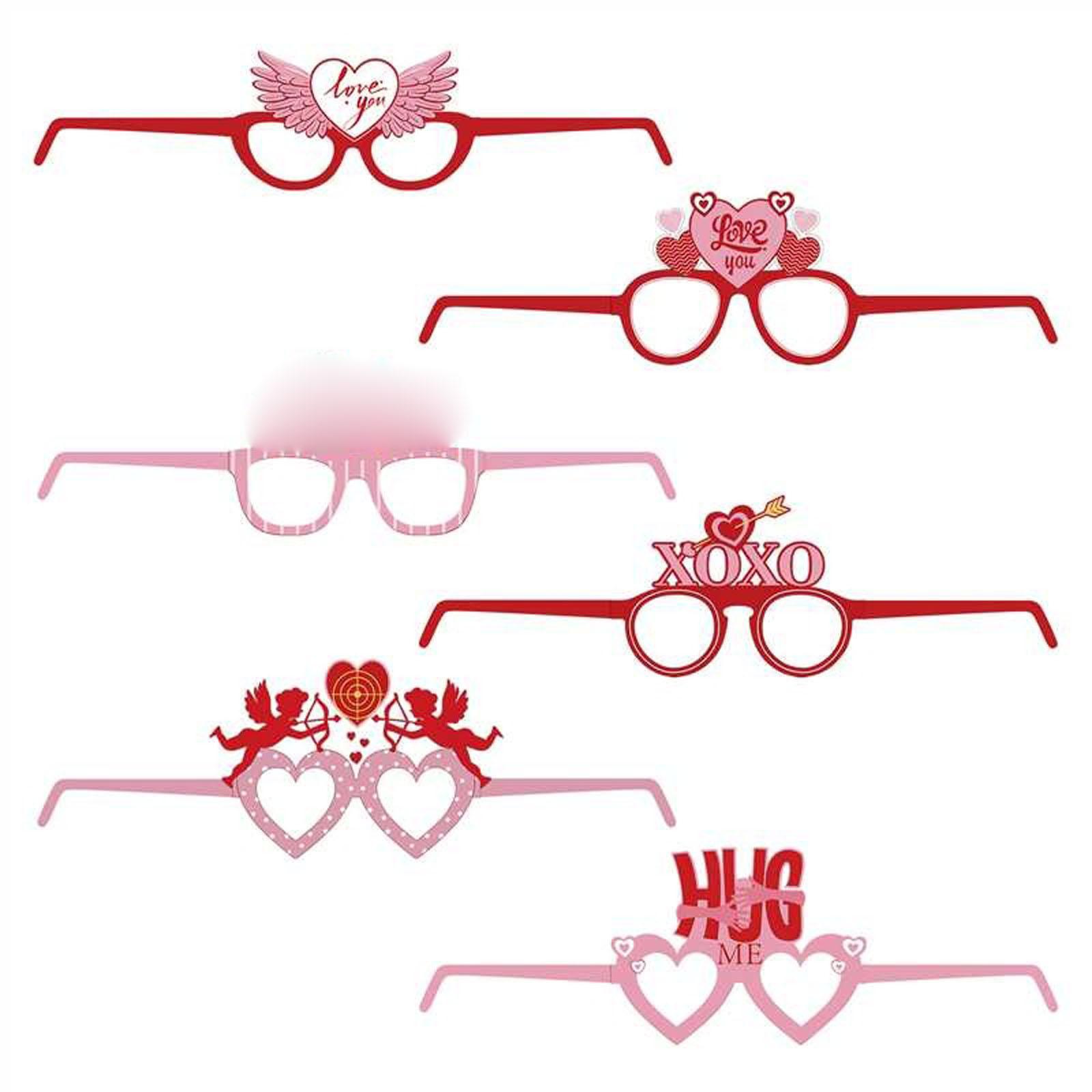 

Valentine s Day Themed Party Glasses, Heart-shaped Couple s Holiday Photo Props, Party Decorations. One Size