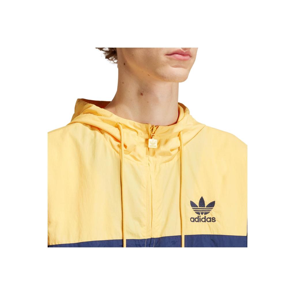 adidas Originals Classics Windbreaker Hooded Jacket Navy Yellow IU0202