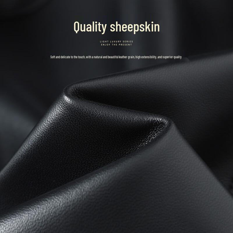 Futting Men's Sheepskin Goose Down Lapel Leather Jacket