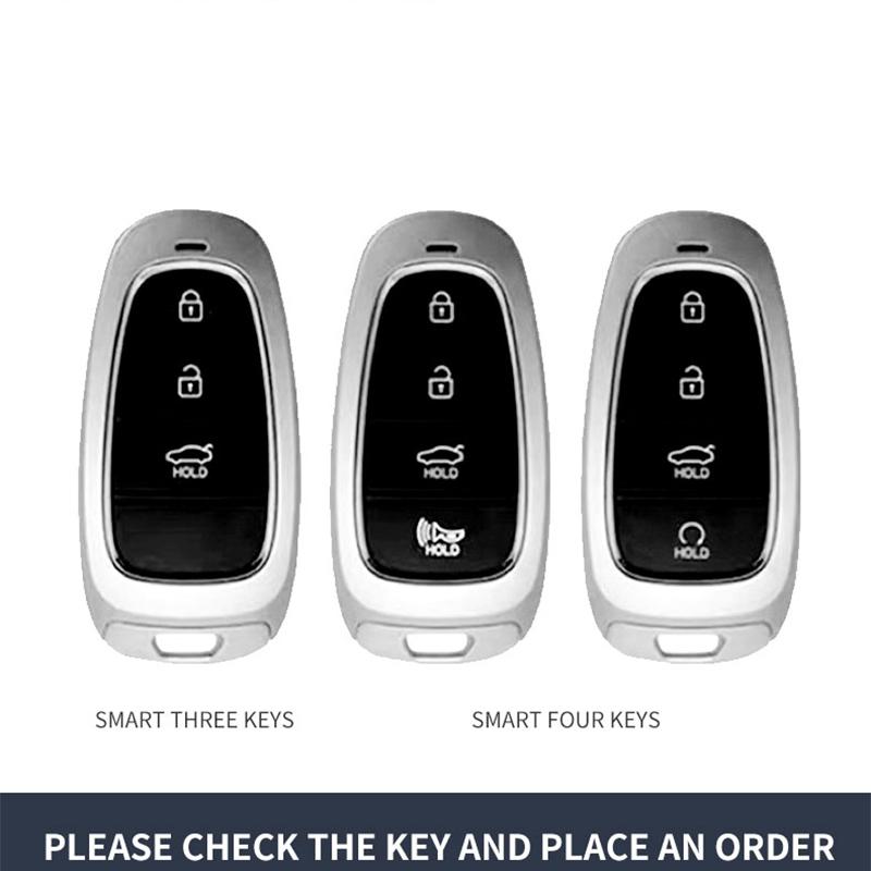 3/4 Button Car Key Holder For Hyundai Santa Fe Tucson Tucson Solaris Sonata Hybrid Nexo Nx4 Santafe Dn8    Key Fob