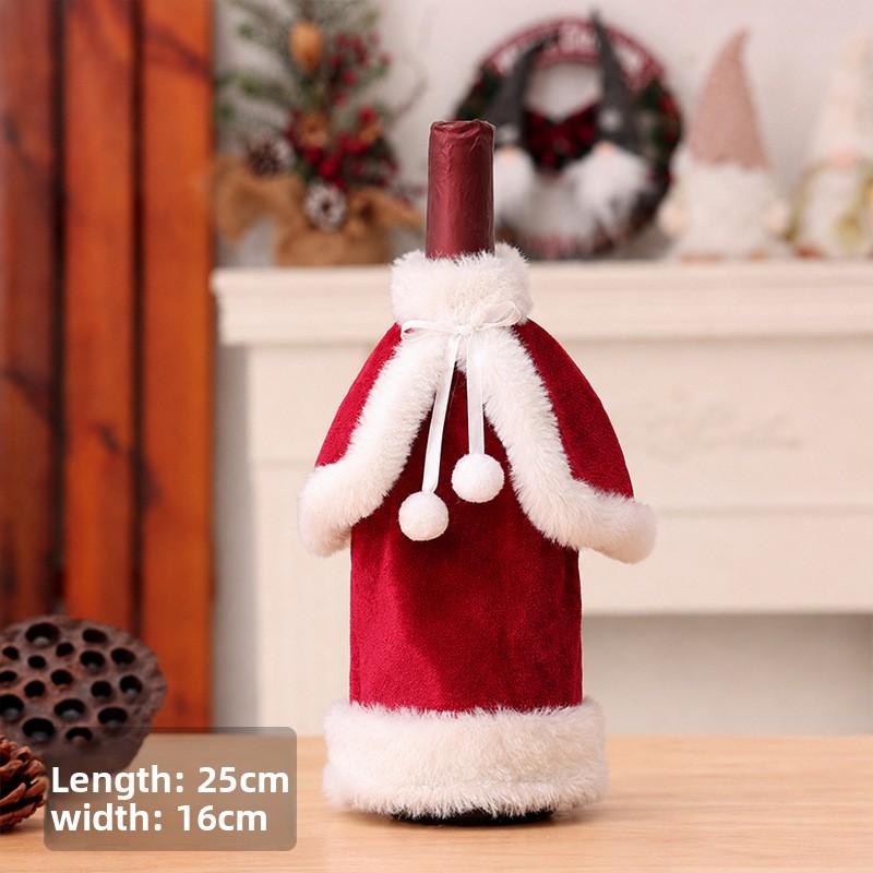 New Christmas Red Wine Set for Christmas Dress Wine Bottle Cover, Christmas Skirt Wine Bottle Decoration Creative Wine Bag