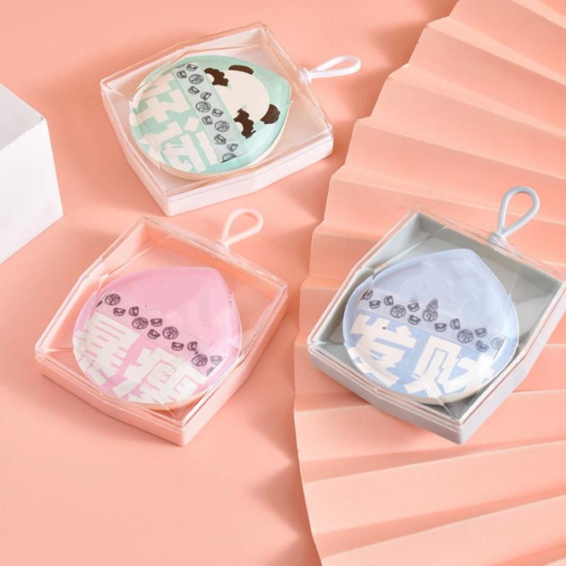 1/5 PCS Plastic Box Case Without Powder Sponge For Puff Transparent Sponge Puff Portable Travel Cosmetic Bags Cosmetics Storage