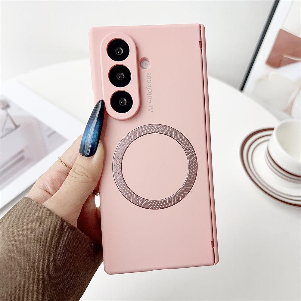 Flip Case for Samsung Galaxy Z Fold7 Fold6 Fold5 Magsafe,with Hinge Protection & Magnetic Adsorption Shockproof Hard Shell Cover Phone Bumpers