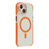 For iPhone 15 Plus Magnetic Case TPU Acrylic Clear Phone Back Cover with Lens Protector Kickstand