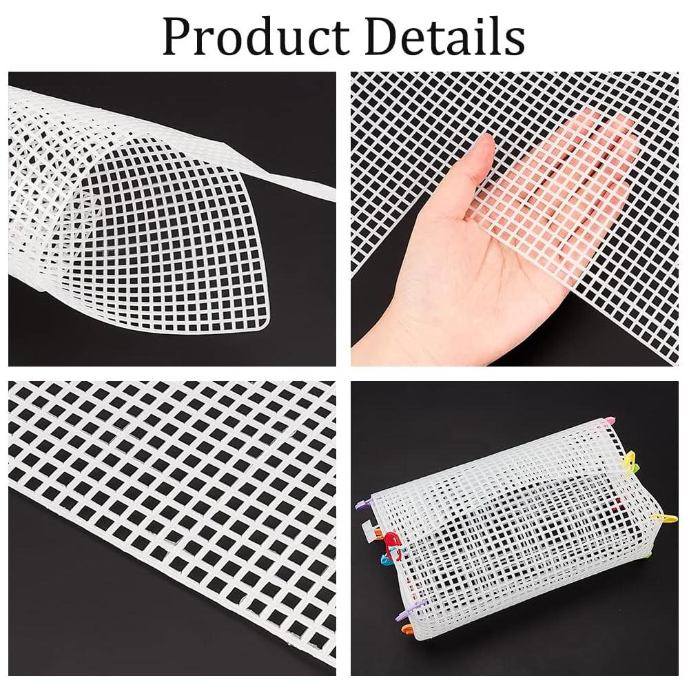 Plastic Mesh Cloth DIY Handcraft Latch Hook Women Bag Weaving Material Sheets Grid Hook Crafts Handbag Making Sewing Accessories