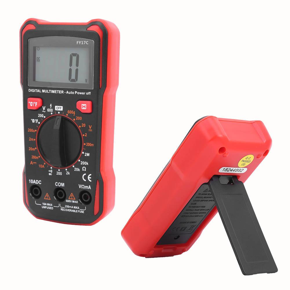 Multimetro Digitale FY17C Portatile per Misurazione Tensione AC DC Strumento di Test Corrente DC