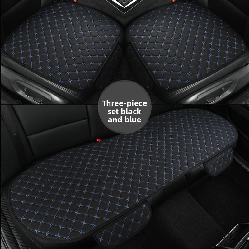Car Seat Cushion Four Seasons Universal Non-slip Single + Backrest, Three-piece Set