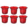 Conjunto de 6 castiçais votivos de vidro tealight, itens de decoração de natal para decoração de mesa de casa, restaurante, escritório, presentes de natal