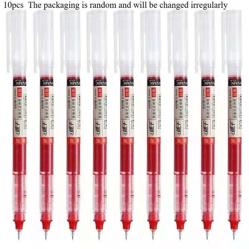 30pcs/10pcs Direct Liquid Quick Drying Gel Pens 0.5mm - Smooth Writing, Fast Drying Ink - For Students & Office Workers