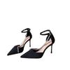 High heels women's 2025 new spring and summer Internet celebrity sexy rhinestone word with pointed design sense niche sandals