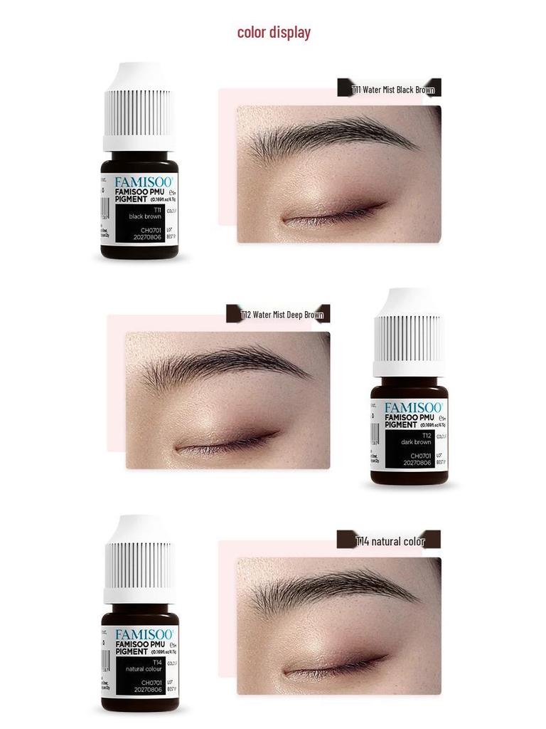ResAP Long-Lasting Beauty Eyebrow Tattoo Pigment - Concentrated Liquid for Natural-Looking Brows, No Red or Blue Tones