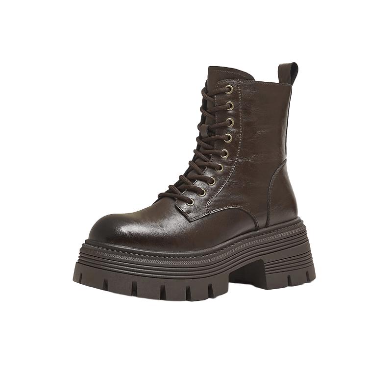 Tianmeiyi Women s Lace-up Martin Ankle Boots 37